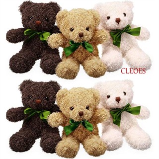 Cleoes ตุ๊กตาหมีเท็ดดี้ สีน้ําตาล 3 สี ของขวัญวาเลนไทน์ ของเล่นสําหรับเด็ก