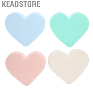 Keaostore Face Makeup Puff  Heart‑Shaped 4pcs Sponge Good Craftsmanship for Party