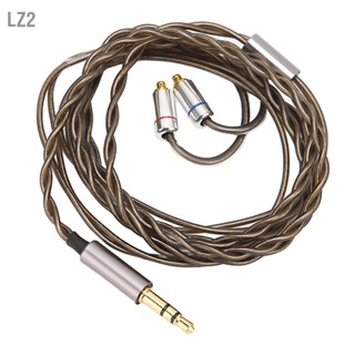 LZ2 MMCX สายหูฟัง 3.5 มม. ปลั๊กแกนทองแดงชุบเงินหูฟังสำหรับ Sennheiser IE300 IE600 IE900 3.9ft