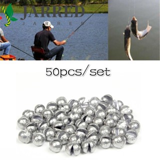 JARRED 50PCS/Set Tackle Tools 0.5-2.1g Fishing Weight Fishing Tackle Lead Explosion Split Lead Lure Durable Round Split Sinker Shot Dispenser