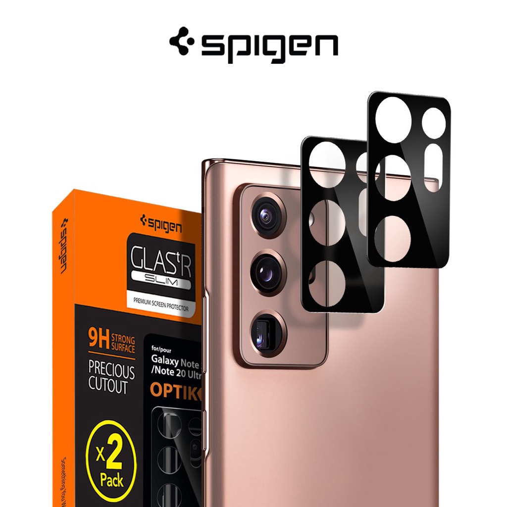 [2 แพ็ค] Spigen Note 20 Ultra Screen Protector Tempered Glass Optic Lens Samsung Galaxy Camera Lens