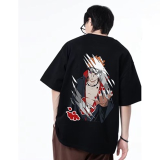 อนิเมะเสื้อยืด Anime Naruto Street Crew Neck อนิเมะเสื้อยืดเสื้อผู้ชาย เกม