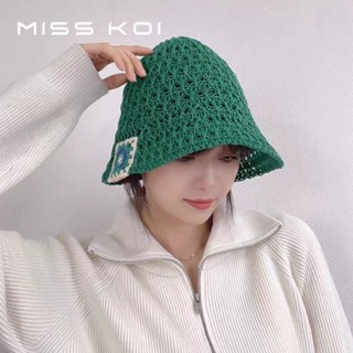 Misskoi [พร้อมส่ง] หมวกฟางถัก เรียบง่าย สไตล์เกาหลี แฟชั่นฤดูร้อน สําหรับผู้หญิง