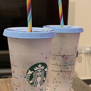 #NICEDAY-Starbucks Color Changing Cup Straws Fun Unique and Safe Options for Your Drinks