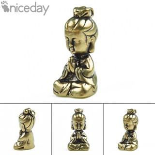 #NICEDAY-Buddha figurine Brass Miniature Statue Ornament Indoor Household Office