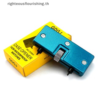 Righteousflourishs.th ประแจสกรูโลหะ ทรงสี่เหลี่ยมผืนผ้า ปรับได้ แบบเปลี่ยน สําหรับเปิดฝาหลังนาฬิกาข้อมือ