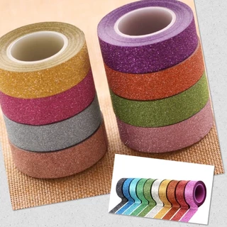 🌈 เทปกลิตเตอร์ เทปกาวกากเพชร Glitter Tape ยาว 5 เมตร DIY เทปกาวกลิตเตอร์ เทปกากเพชร 🌈