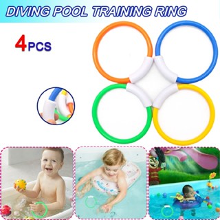 4Pcs Summer Underwater Diving Rings Swimming Pool Kids Dive Ring Water Play Toy