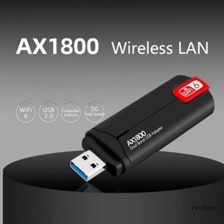 Iwo อะแดปเตอร์ WiFi 6 USB 3 0 802 11ac Dual Band 2 4 5GHz 1800Mbps สําหรับ PC Windows