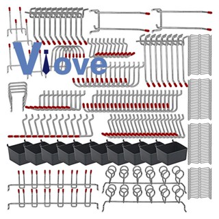 ชุดตะขอโลหะ 228 ชิ้น สําหรับจัดเก็บอุปกรณ์ระบบเก็บของ