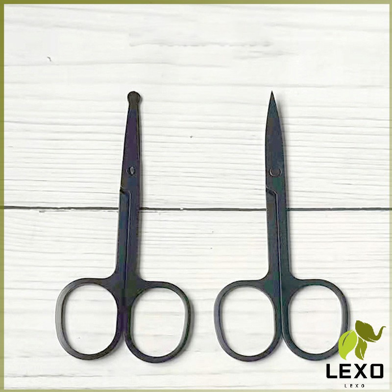 LEXO กรรไกร ตัดขนจมูก  ตัดเล็ม ตัดขนคิ้ว สแตนเลส  ใช้ได้หลายอย่าง beauty scissors - รูปที่ 5