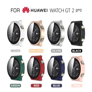 เหมาะสําหรับ Huawei Watch GT2 Pro เคลือบ PC + ฟิล์มนิรภัย เคสป้องกันหน้าจอ แบบแข็ง ป้องกันรอยขีดข่วน