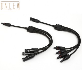 【ONCEMOREAGAIN】Connectors Y Splitter -40~+90℃ 1 Pair 1500V PV Black Crimping DC 6000V