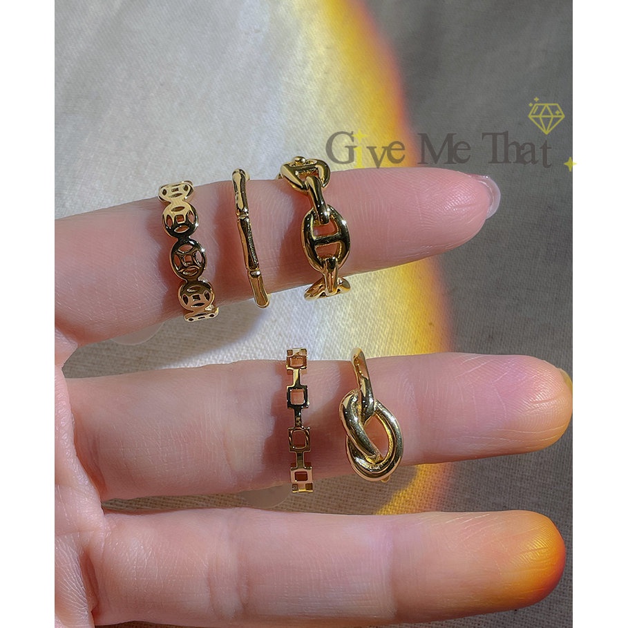 แหวนสแตนเลสแท้ แหวนมินิมอล สไตล์minimal เครื่องประดับแฟชั่น รุ่น Chain Ring - Givemethat - รูปที่ 4