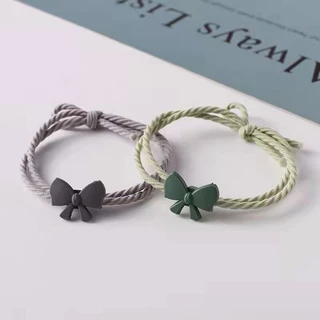 ยางรัดผม เครื่องประดับผม ยางรัดผม โบว์น่ารัก ยางรัด เครื่องประดับ สไตล์สร้อยข้อมือ สําหรับแฟนหนุ่ม แฟนสาว