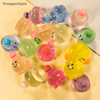 [ProsperityUs] เครื่องประดับเรซิ่นเรืองแสง ลายการ์ตูนน่ารัก ขนาดเล็ก สีแคนดี้ สําหรับตกแต่งรถยนต์ 5 ชิ้น