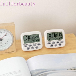 Fallforbeauty เครื่องวัดอุณหภูมิความชื้น เทอร์โมมิเตอร์อิเล็กทรอนิกส์ ไฮโกรเมต LCD เซนเซอร์อุณหภูมิ สําหรับนับถอยหลัง