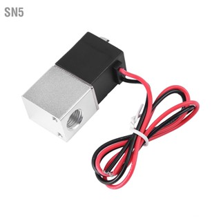 SN5 12V DC 1/4" 2 ทางปกติปิดนิวเมติกอลูมิเนียมไฟฟ้าโซลินอยด์วาล์วอากาศ