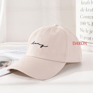 DARON หมวกเบสบอล หมวกกันแดด ปักลาย เรียบง่าย สีพื้น เหมาะกับฤดูร้อน ชายหาด กลางแจ้ง กีฬา ฤดูใบไม้ผลิ หมวกบังแดด