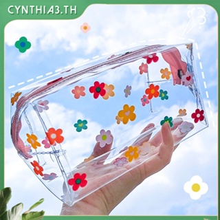ญี่ปุ่นน่ารักโปร่งใสกระเป๋าแต่งหน้าความจุขนาดใหญ่แบบพกพา 2020 ใหม่กระเป๋าดินสอล้างและบ้วนปากกระเป๋าเก็บเกาหลี Ins สไตล์ Cynthia