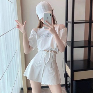 ชุดกีฬาลําลอง ทรงหลวม ขนาดเล็ก แฟชั่นฤดูร้อน สําหรับผู้หญิง