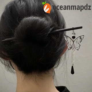 OCEANMAPDZ เครื่องประดับ กิ๊บติดผม ประดับพู่เรซิ่น สไตล์จีน แฟชั่นฮั่นฝู สําหรับผู้หญิง