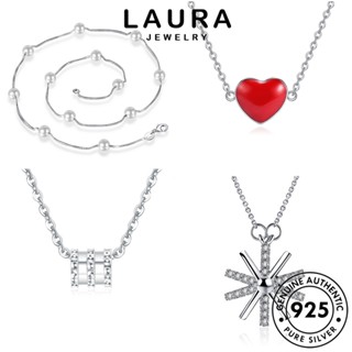 Laura Jewelry สร้อยคอเงิน 925 ประดับเพชรโมอิส เรียบง่าย สําหรับผู้หญิง M047