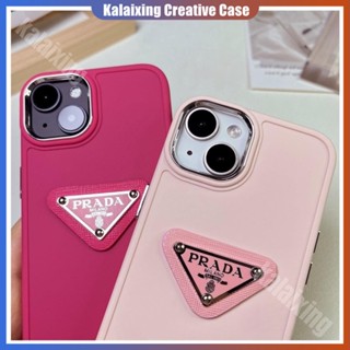 เคสโทรศัพท์มือถือแบบนิ่ม ลาย Prada 3D สีพื้น สําหรับ iPhone 14 13 12 11 Pro Max 14 Plus 13Pro 12Pro 11Pro X Xs Max Xr