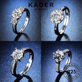 Kader Jewelry แหวนเงิน 925 ประดับเพชรโมอิส เรียบง่าย สําหรับผู้หญิง M071