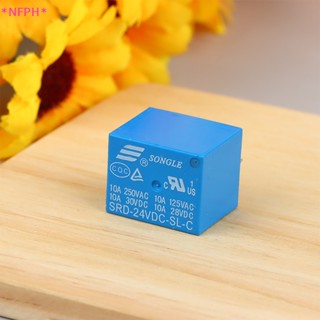 Nfph&gt; รีเลย์ SRD-5 VDC-SL-C 4 ขา 5 ขา 0.3V 0.5V 0.6V 0.9V 12V 24V 48V 1 ชิ้น