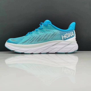 ใหม่ HOKA ONE ONE Clifton 8 Shock Absorption รองเท้าวิ่ง สีฟ้า 5LKV 2023