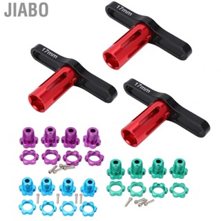 Jiabo Hex Nuts Splined Wheel Hubs Aluminum Alloy 4 Set 1/10 with  Tool for E-REVO Summit RC Car