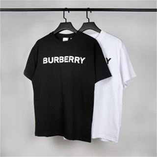 Fashion Bur5863berry เสื้อยืดลําลอง ผ้าฝ้าย แขนสั้น พิมพ์ลายตัวอักษร สําหรับผู้ชาย และผู้หญิง