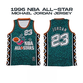 เสื้อกีฬาแขนสั้น ลายทีม NBA ALL STAR Michael Jordan Jersey 1996