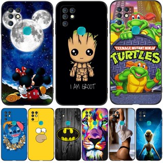 เคสโทรศัพท์มือถือ ซิลิโคน tpu ลายการ์ตูนแมงมุมน่ารัก สีดํา สําหรับ infinix HOT 10