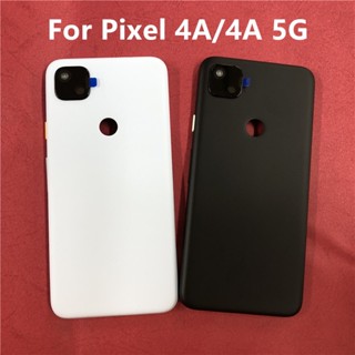 Pixel4a ฝาครอบแบตเตอรี่ ด้านหลัง แบบเปลี่ยน พร้อมโลโก้เลนส์กล้อง สําหรับ Google Pixel 4A 5G