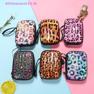 Alittlesearch11 กระเป๋าใส่เหรียญ ทรงสี่เหลี่ยม ลายเสือดาว ขนาดเล็ก 1 ชิ้น