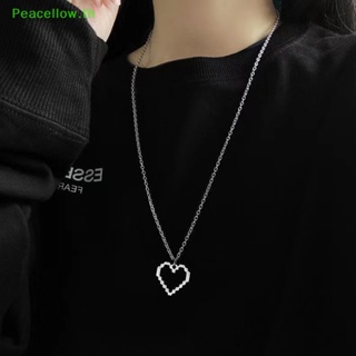 Peacellow ใหม่ สร้อยคอโชคเกอร์ สายโซ่ จี้รูปหัวใจ สําหรับผู้หญิง TH