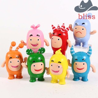 BLISS Oddbods ตุ๊กตา PVC รูปปั้นอนิเมะ Pogo Zeke Jeff น่ารัก สําหรับตกแต่งบ้าน