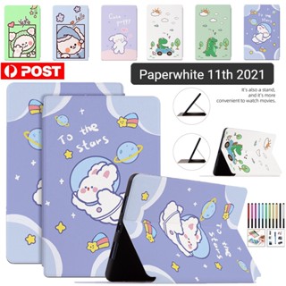 เคสหนังฝาพับ ลายการ์ตูนน่ารัก สําหรับ Amazon Paperwhite 11th Gen 2021 6.8 นิ้ว