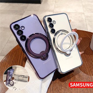 เคสโทรศัพท์มือถือแบบนิ่ม TPU ใส กันกระแทก พร้อมแหวนขาตั้ง สําหรับ Samsung Galaxy A54 A34 A24 5G A14 2023 A14 LTE A14LTE 4G A04S