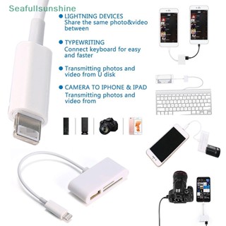 Seaf&gt; อะแดปเตอร์เชื่อมต่อการ์ดรีดเดอร์กล้อง Micro USB สําหรับ iPhone iPad well