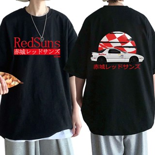 เสื้อยืด ลายการ์ตูนอนิเมะ Drift Ae86 Initial D Doublesided R34 Skyline Gtr Jdm Manga Street