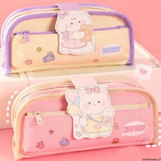 SANRIO กระเป๋าดินสอ กระเป๋าเครื่องเขียน มีซิป ขนาดใหญ่ จุของได้เยอะ ลายการ์ตูน Hello Kitty Kuromi เหมาะกับของขวัญ สําหรับเด็กผู้หญิง