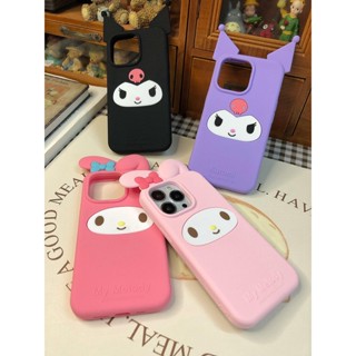 SANRIO เคสซิลิโคนนิ่ม ลายการ์ตูน Melody Kuromi สําหรับ iPhone14 13 Pro Max