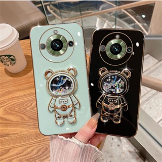 เคสมือถือ แบบนิ่ม ลายหมีอวกาศ ป้องกันเลนส์กล้อง สําหรับ Realme 11 Pro Realme 11 Pro+ 2023 Realme11 Realme11Pro Plus