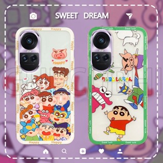 เคสโทรศัพท์มือถือ ซิลิโคนนิ่ม ใส ลายการ์ตูนชินจังน่ารัก คุณภาพสูง สําหรับ OPPO Reno10 Pro Reno10 Reno10 Pro+ 5G Reno 10 5G