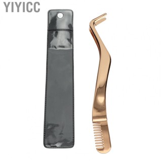 Yiyicc Lash Tweezers  Eyelash Portable High Precision Professional Comb End for Home