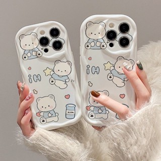 เคสโทรศัพท์มือถือแบบนิ่ม TPU ใส ลายหมีนม สําหรับ VIVO Y02 Y02S Y15S Y16 Y17 Y19 Y20 Y21 Y22S Y35 Y50 Y51 Y75 Y7S 91C Y95