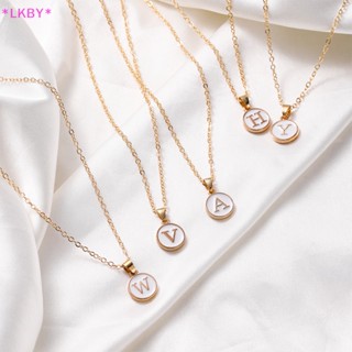 Luckybabys&gt; สร้อยคอแฟชั่น 26 Initials ของขวัญเครื่องประดับ สําหรับผู้หญิง ผู้ชาย